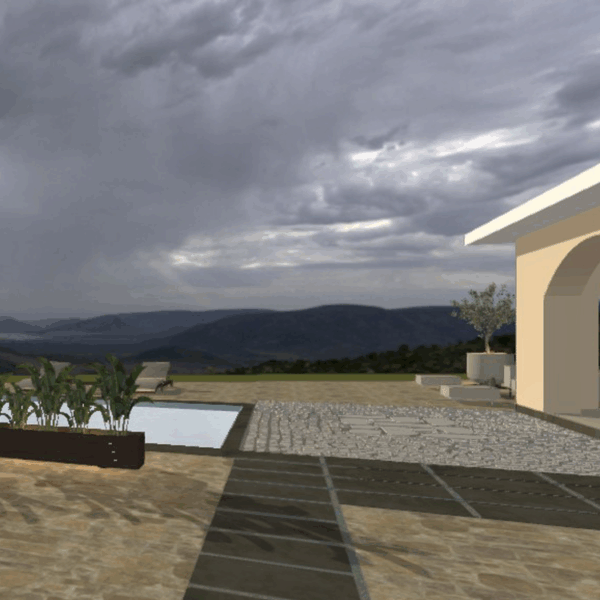 Rendering progetto piscina privata