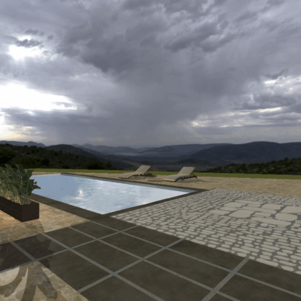 Rendering progetto piscina privata