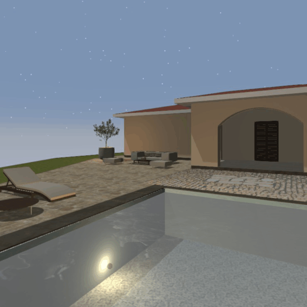Rendering progetto piscina privata