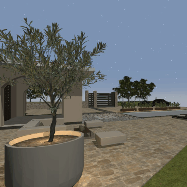 Rendering progetto piscina privata