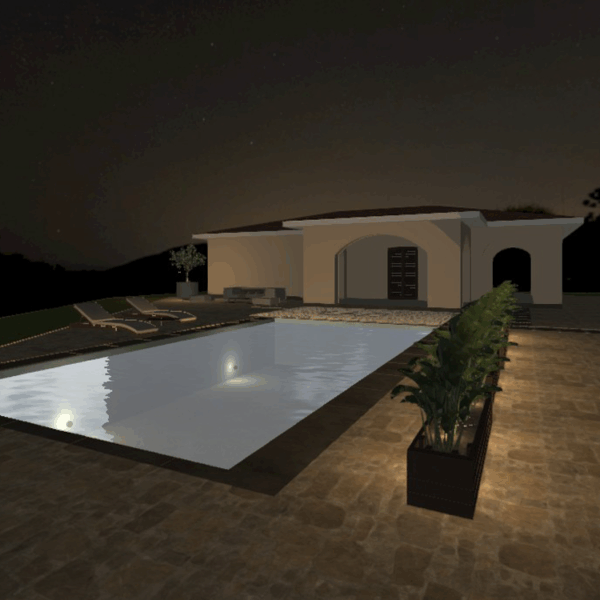 Rendering progetto piscina privata