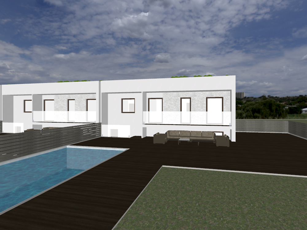 Rendering villette a schiera