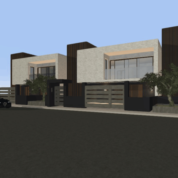 Rendering villette a schiera