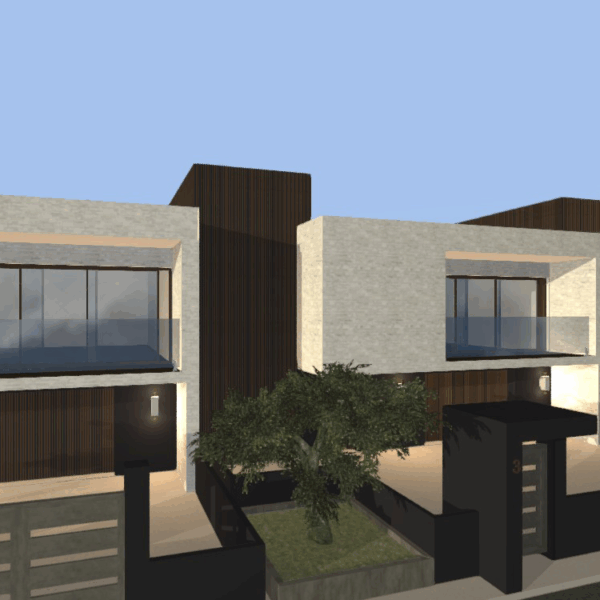 Rendering villette a schiera